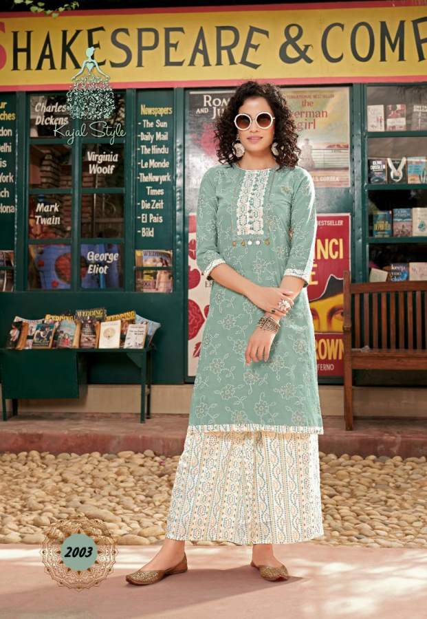 Kajal Style Fashion Galaxy 2 Stylish Look Designer Party Wear Kurti With Bottom Collection